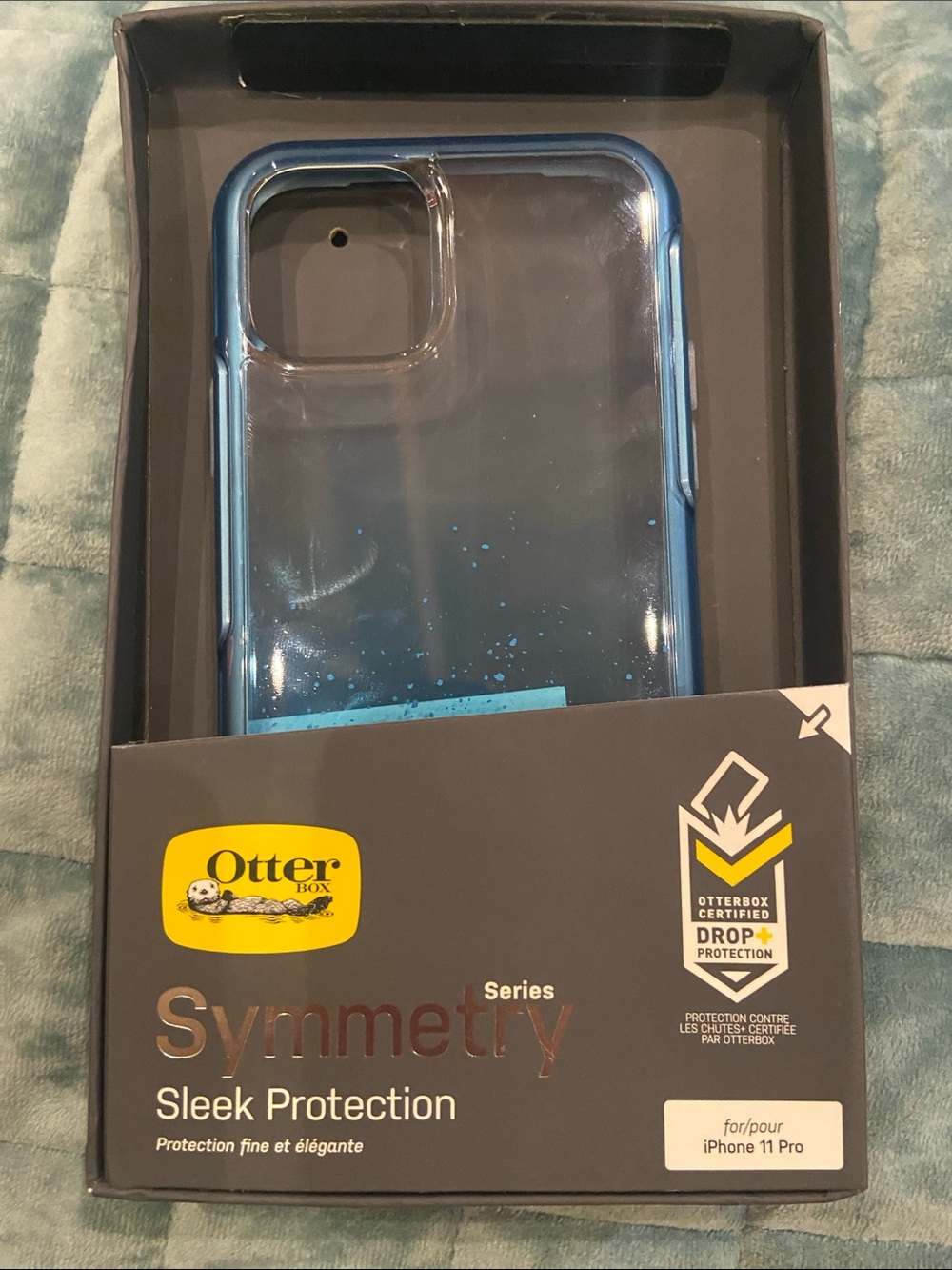 OtterBox Symmetry Series Clear Case with Blue Trim for iPhone 11 Pro